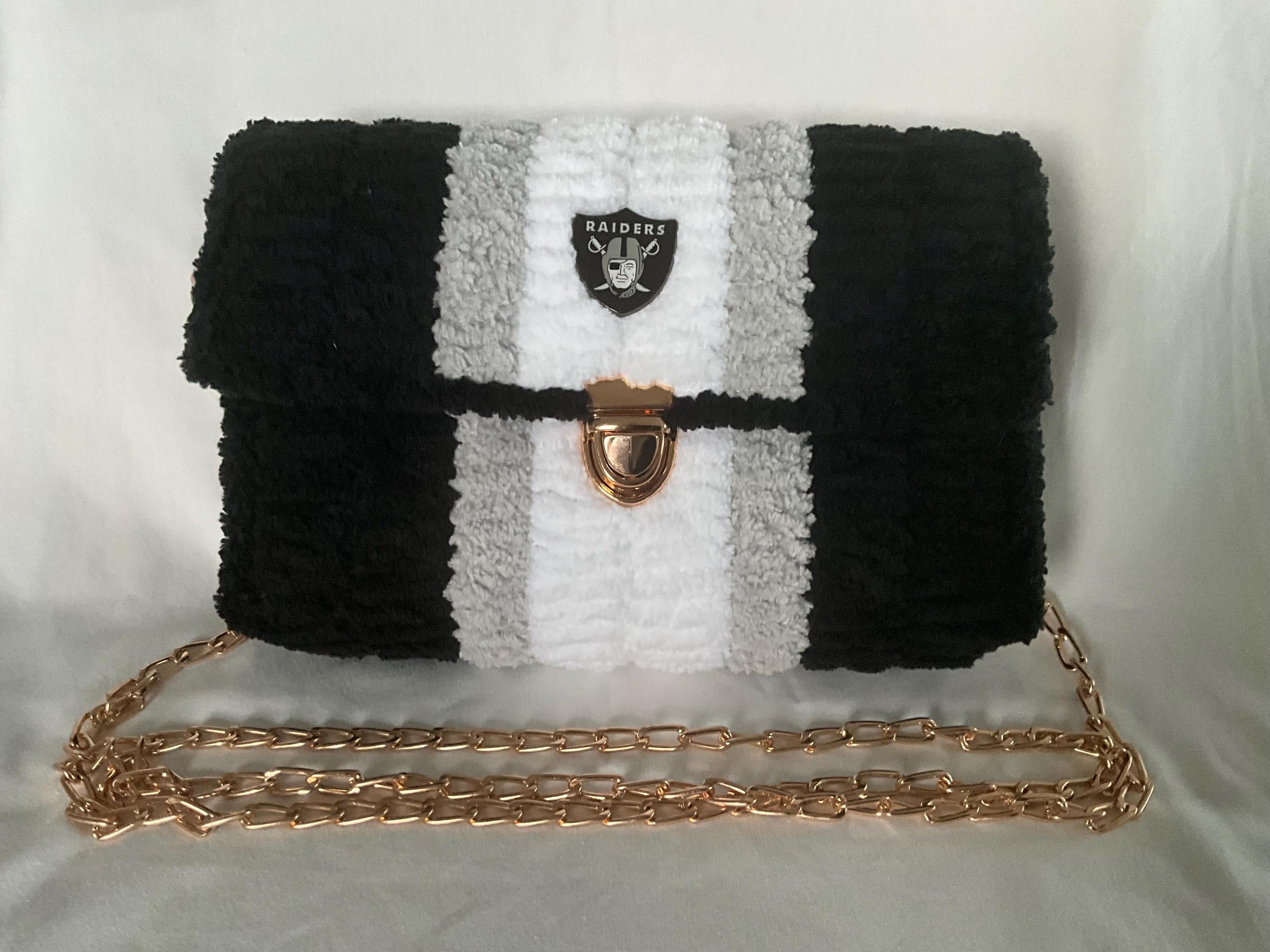 Las Vegas Raiders themed crossbody bag. Game day ready!