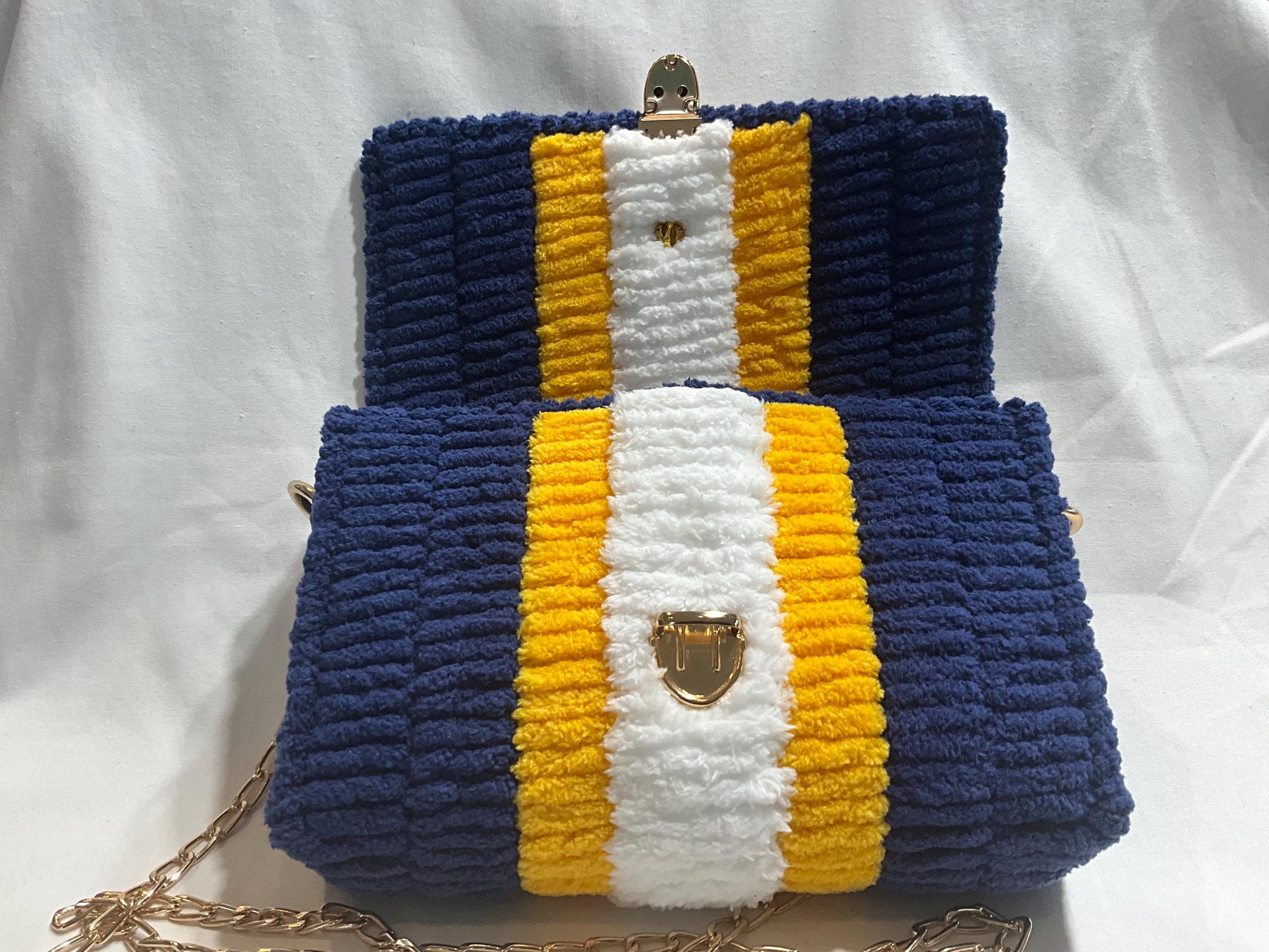 Milwaukee Brewers Inspired Crossbody Purse – Handmade Crochet Fan Bag