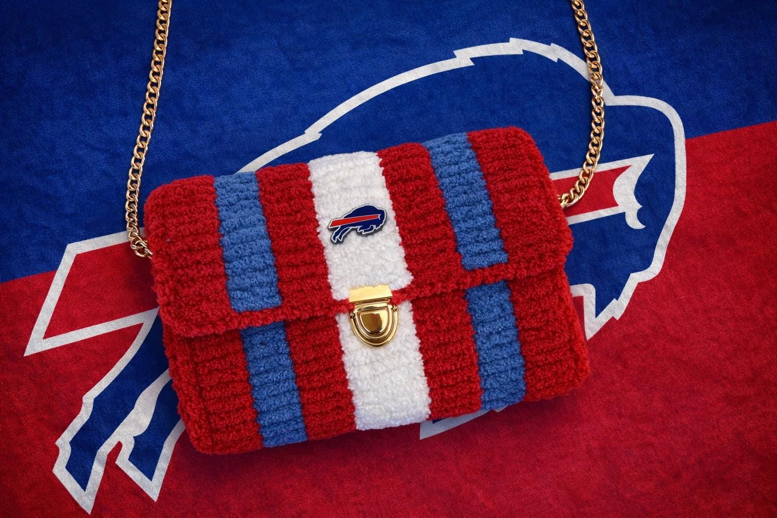 Buffalo Bills crossbody purse. Game day ready! Handmade