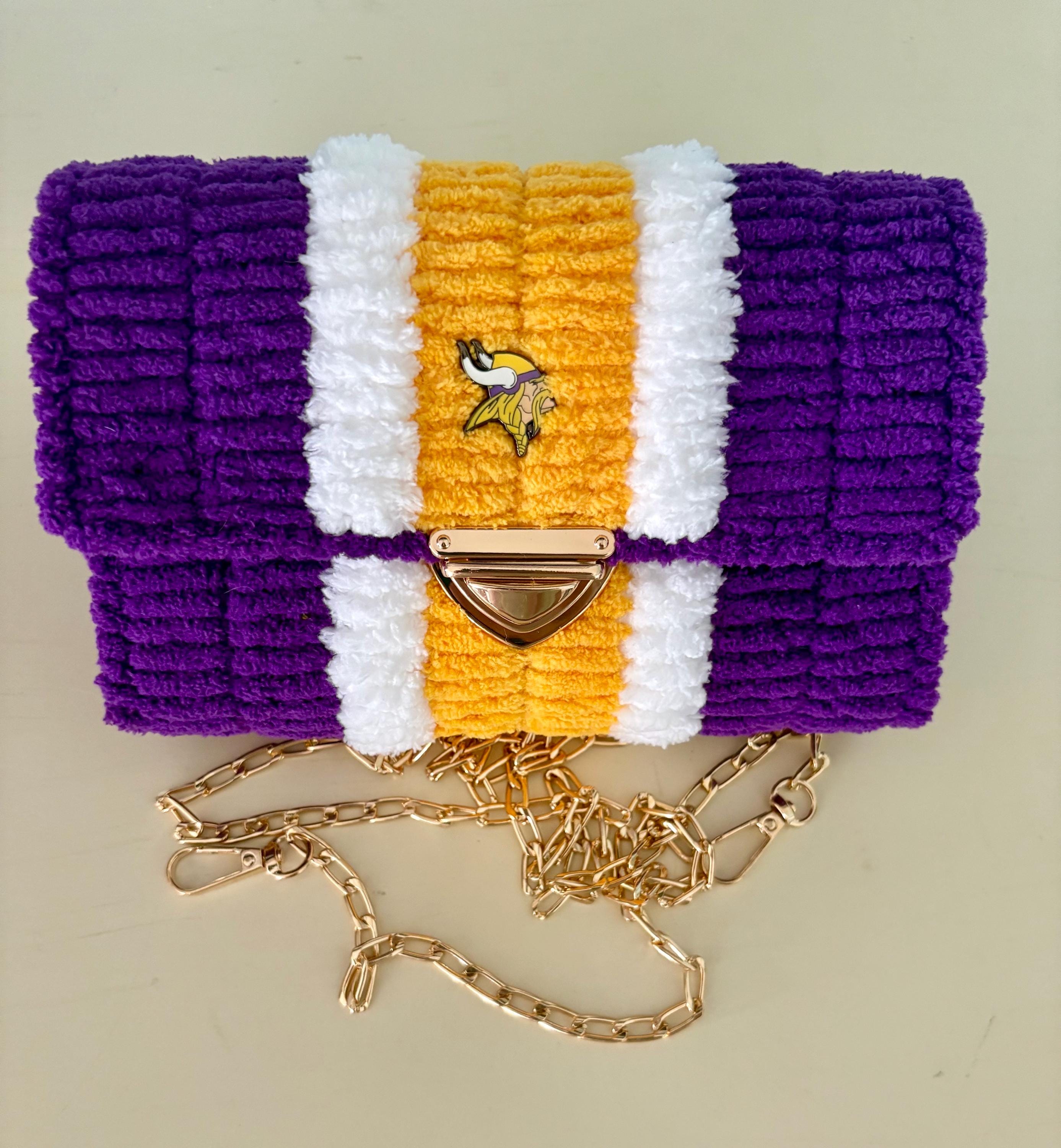 Minnesota Vikings-Inspired Crossbody Purse – Game Day Ready! Handmade