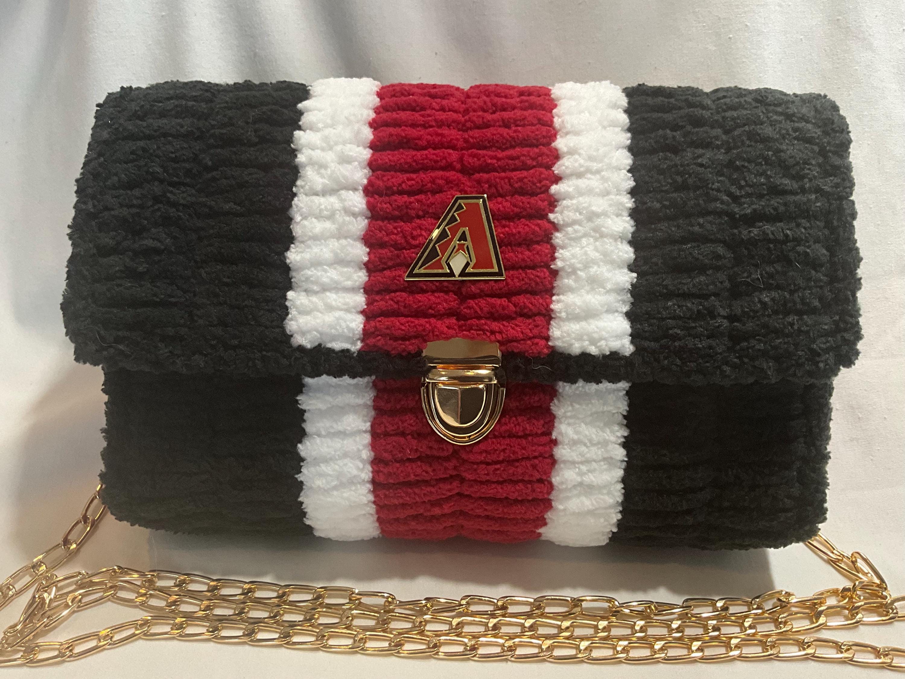Arizona Diamondbacks Inspired Crossbody Purse – Handmade Crochet Fan Bag