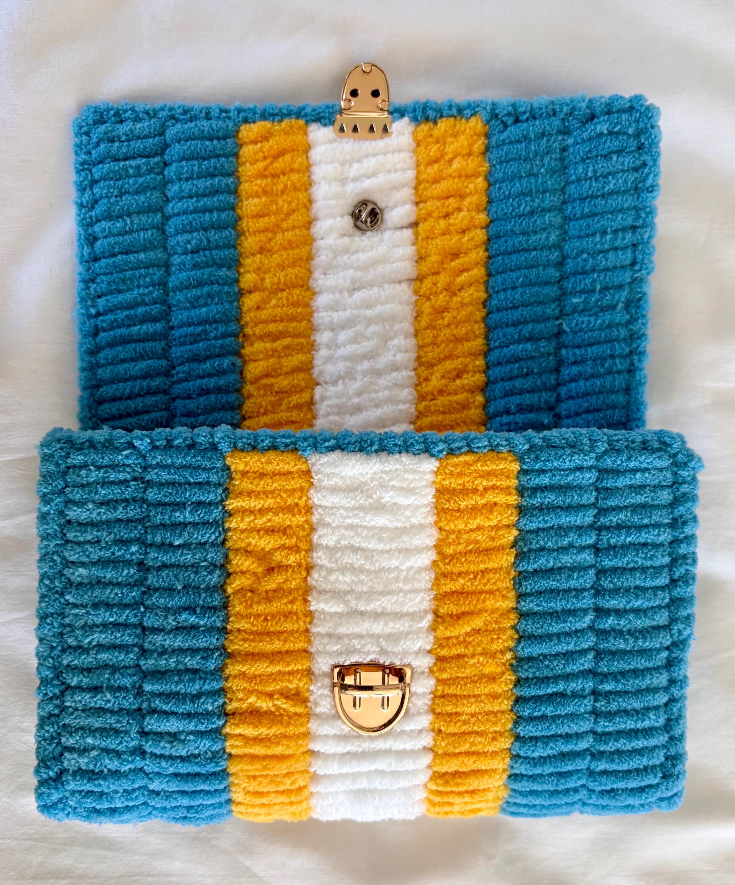 Los Angeles Chargers Inspired Crossbody Purse – Handmade Chenille Game Day Bag – NFL Fan Gift