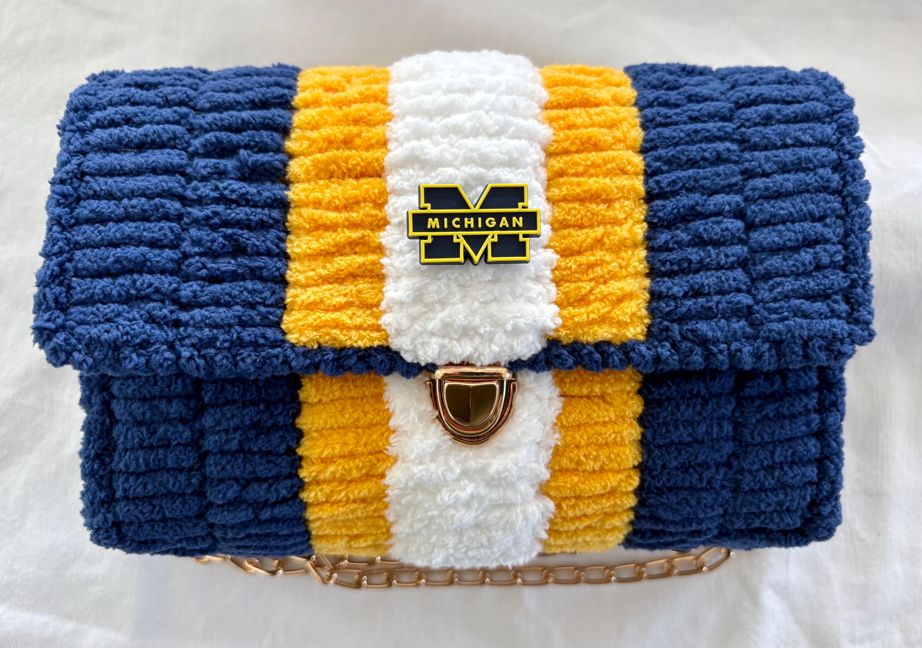 Michigan Wolverines Handmade  Crossbody Purse