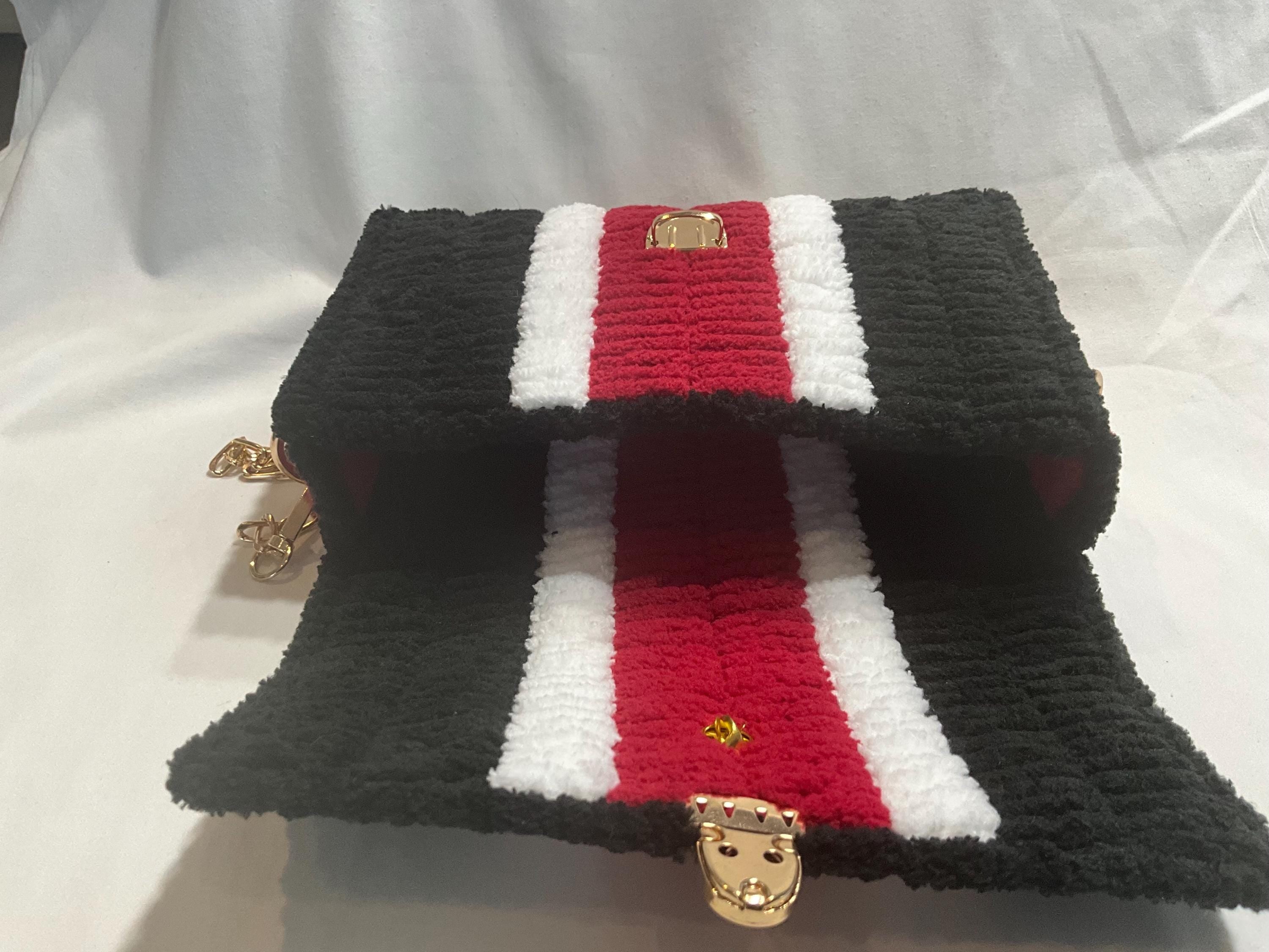 Arizona Diamondbacks Inspired Crossbody Purse – Handmade Crochet Fan Bag