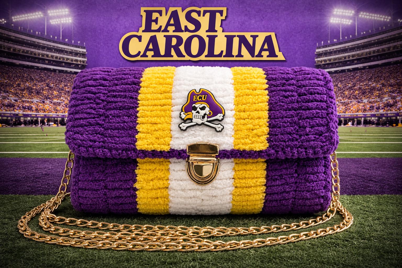 East Carolina University Pirates Handmade  Crossbody Purse