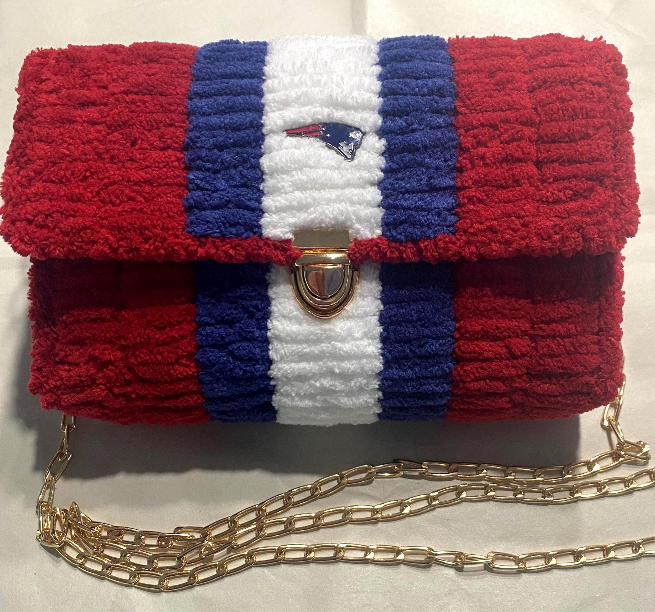 New England Patriots crossbody purse. Game day ready! Handmade