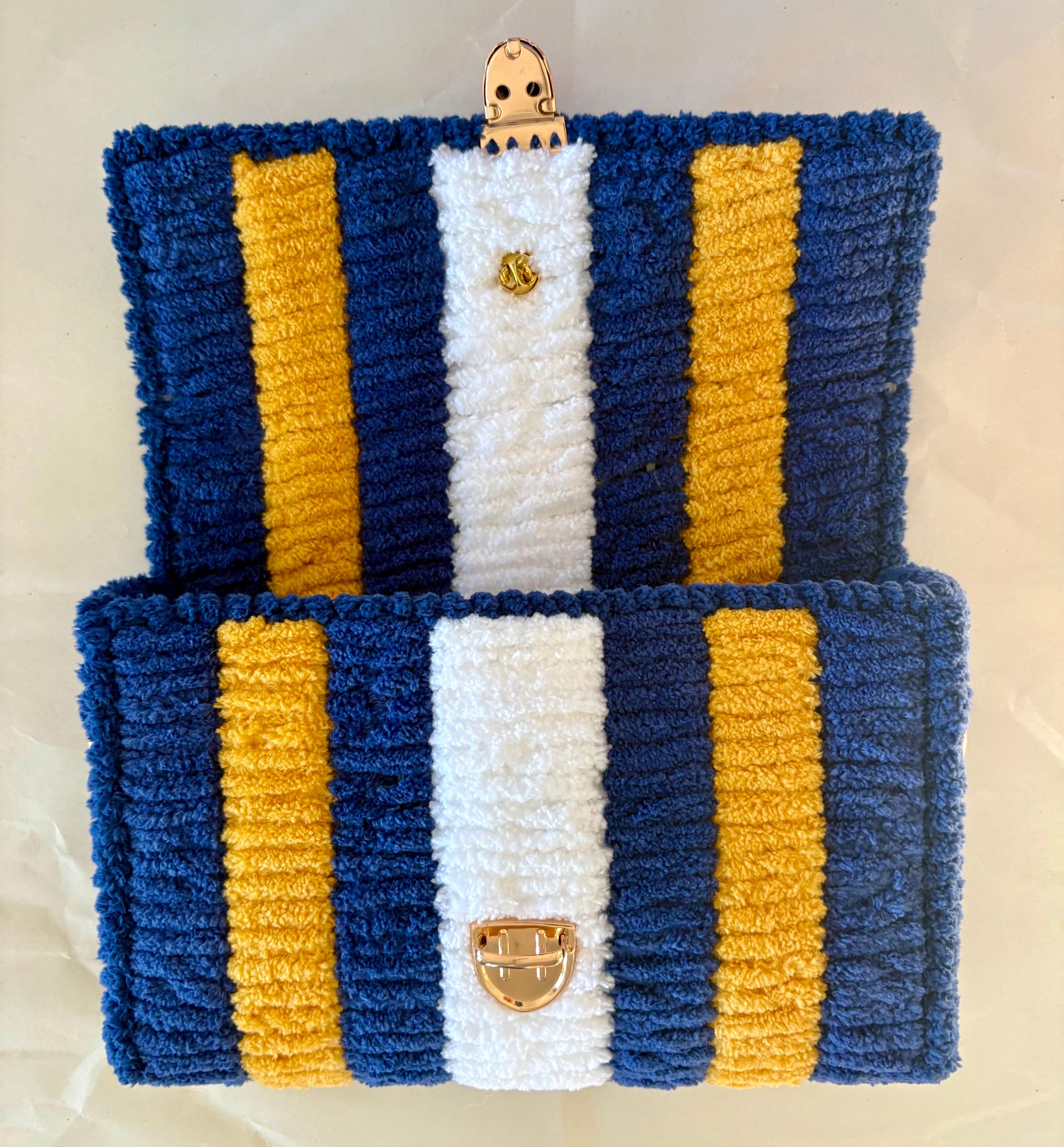 Nashville Predators Inspired Crossbody Purse – Handmade Crochet Fan Bag