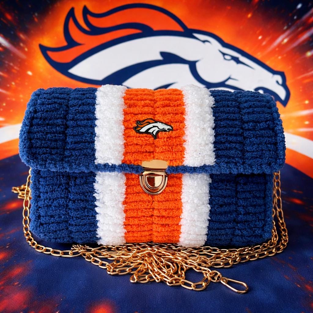 Denver Broncos Crossbody Purse – Game Day Style! Handmade