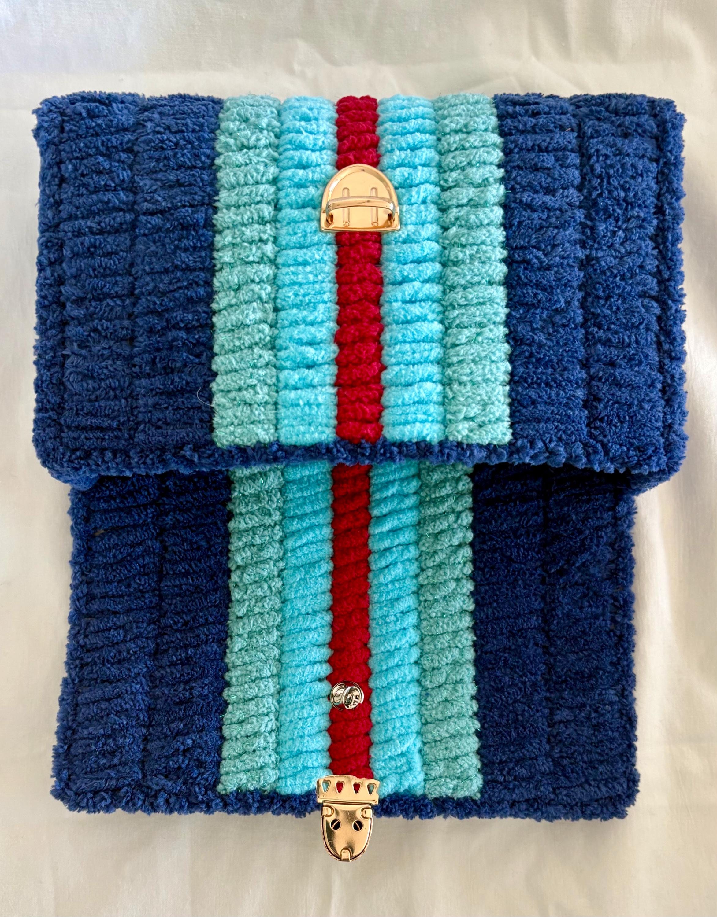 Seattle Kraken Inspired Crossbody Purse – Handmade Crochet Fan Bag