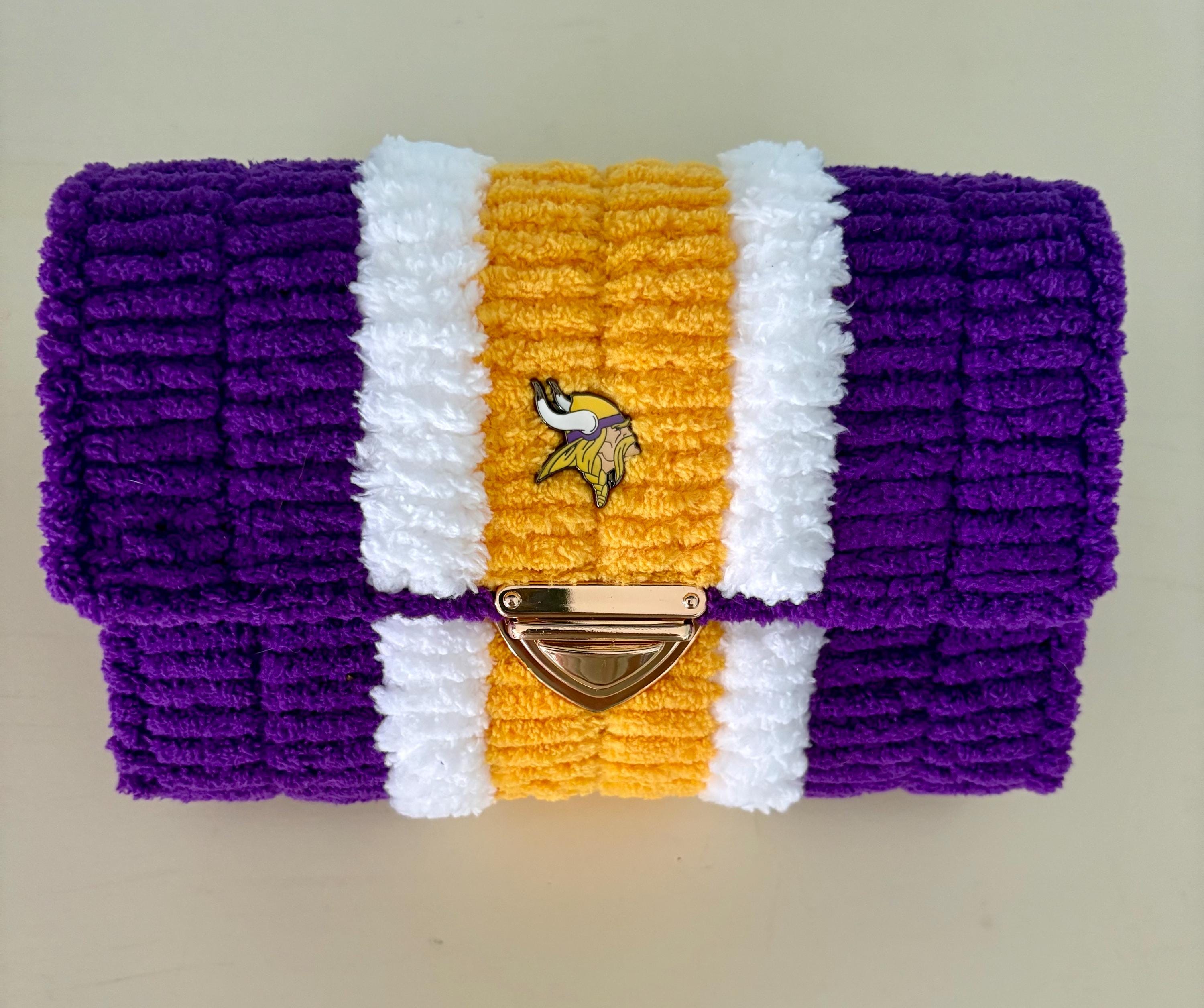 Minnesota Vikings-Inspired Crossbody Purse – Game Day Ready! Handmade