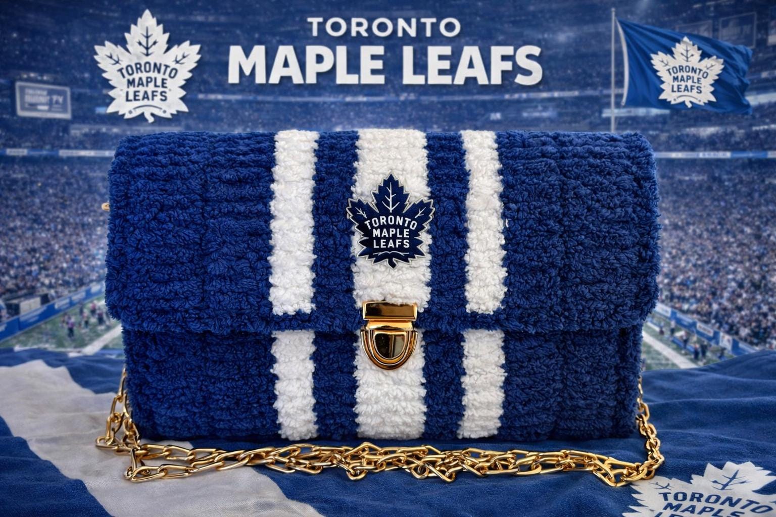 Toronto Maple Leafs Inspired Crossbody Purse – Handmade Fan Bag
