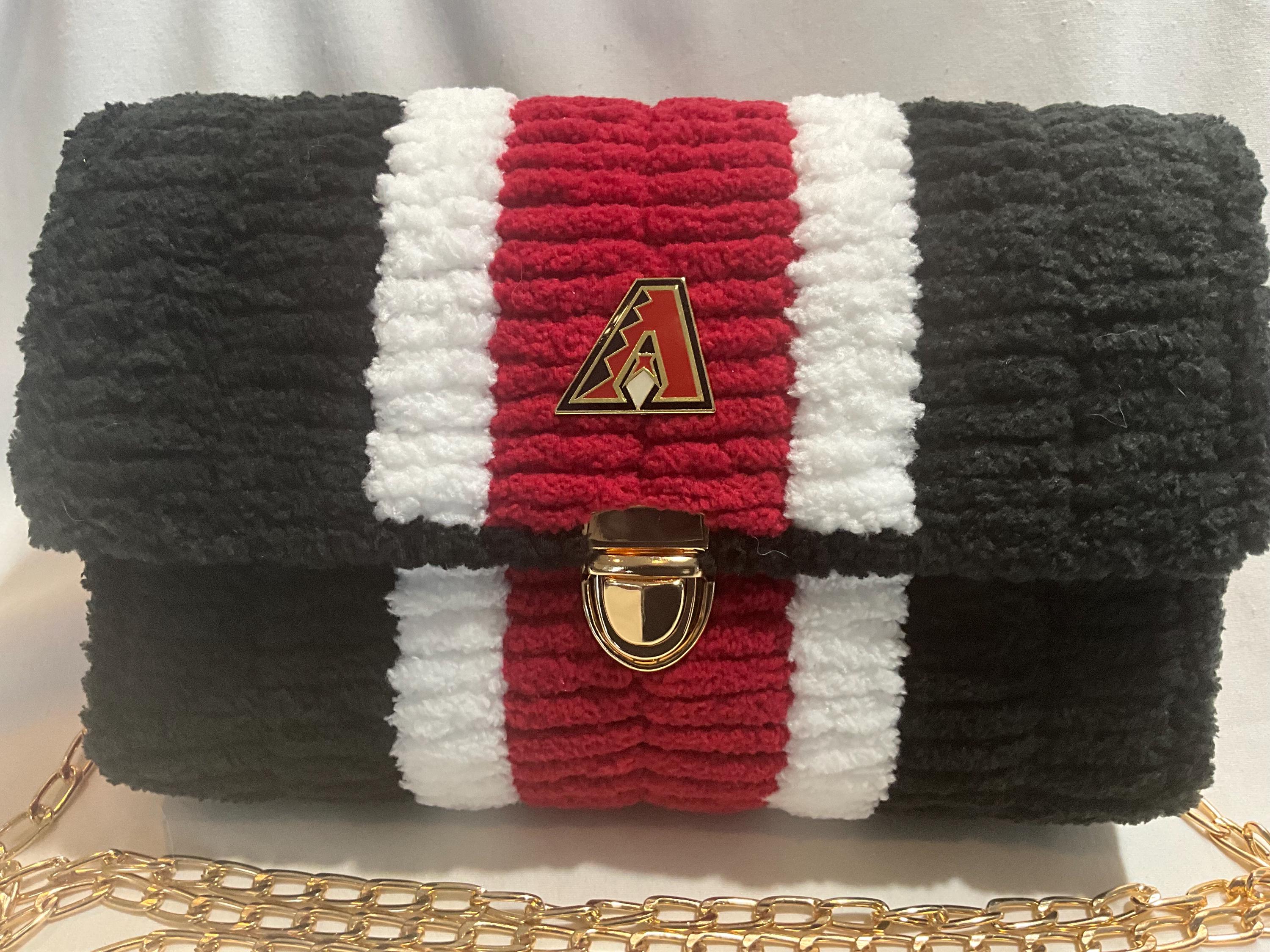 Arizona Diamondbacks Inspired Crossbody Purse – Handmade Crochet Fan Bag