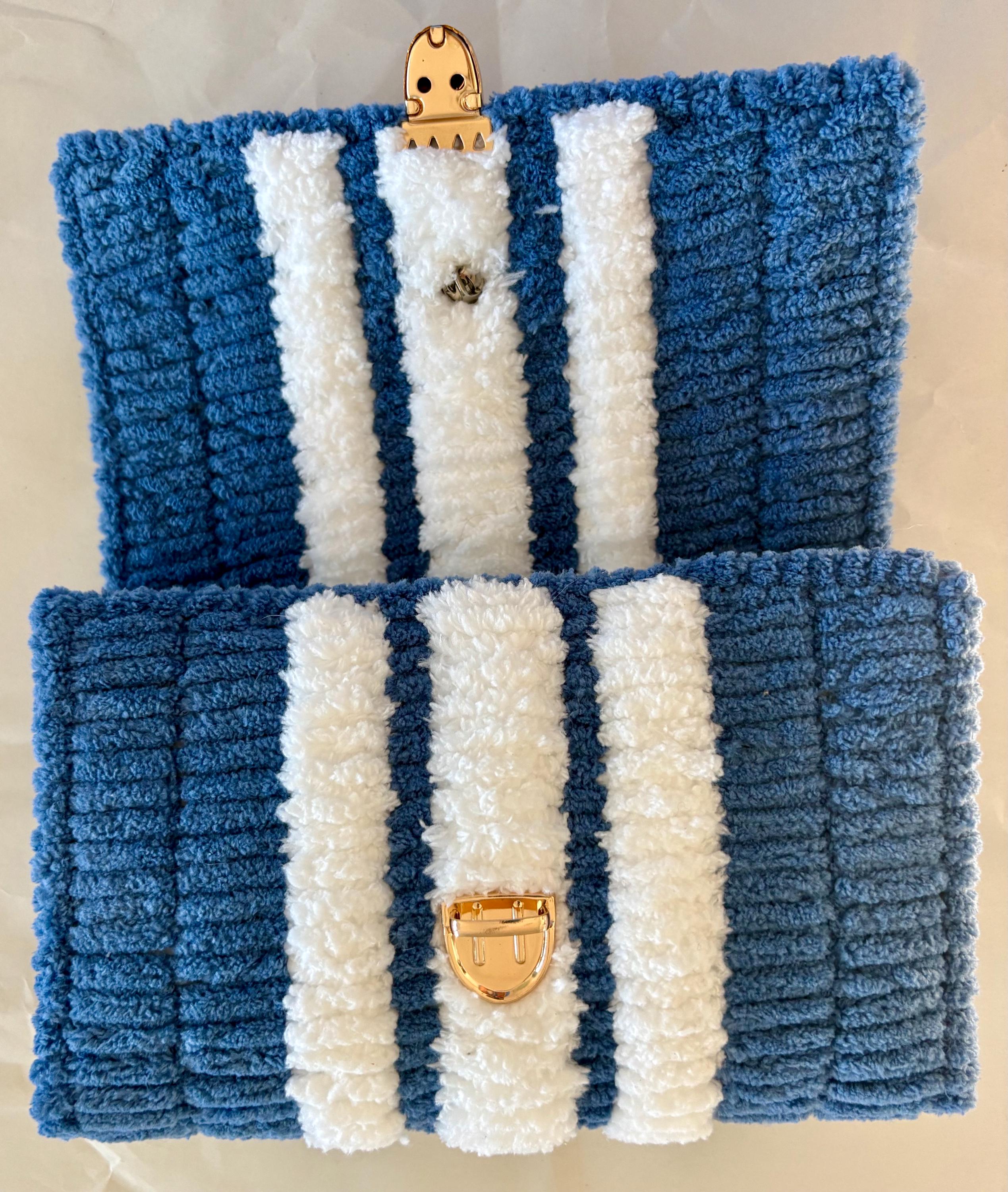 Indianapolis Colts Inspired Crossbody Purse – Handmade Chenille Game Day Bag – NFL Fan Gift