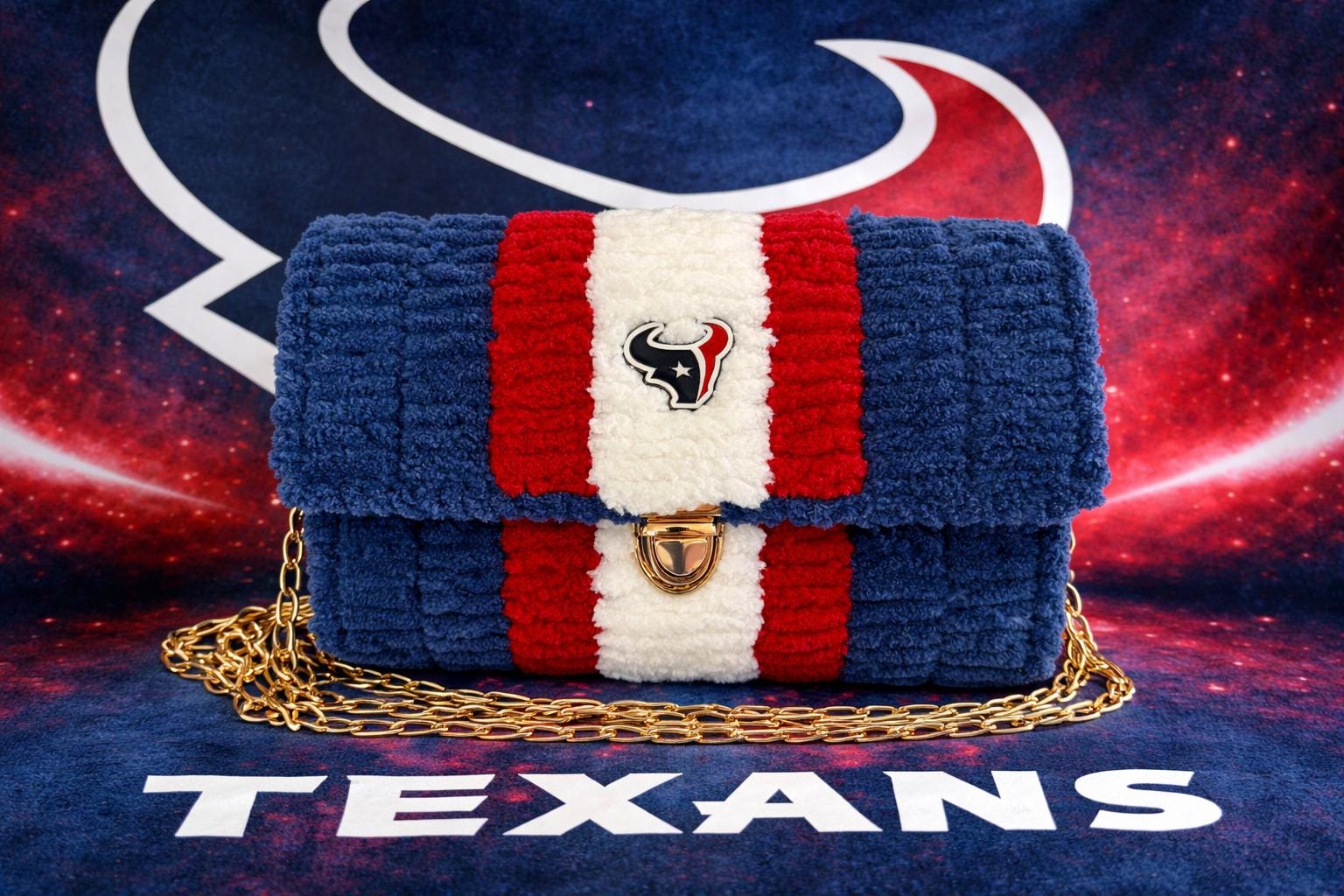 Houston Texans themed crossbody purse