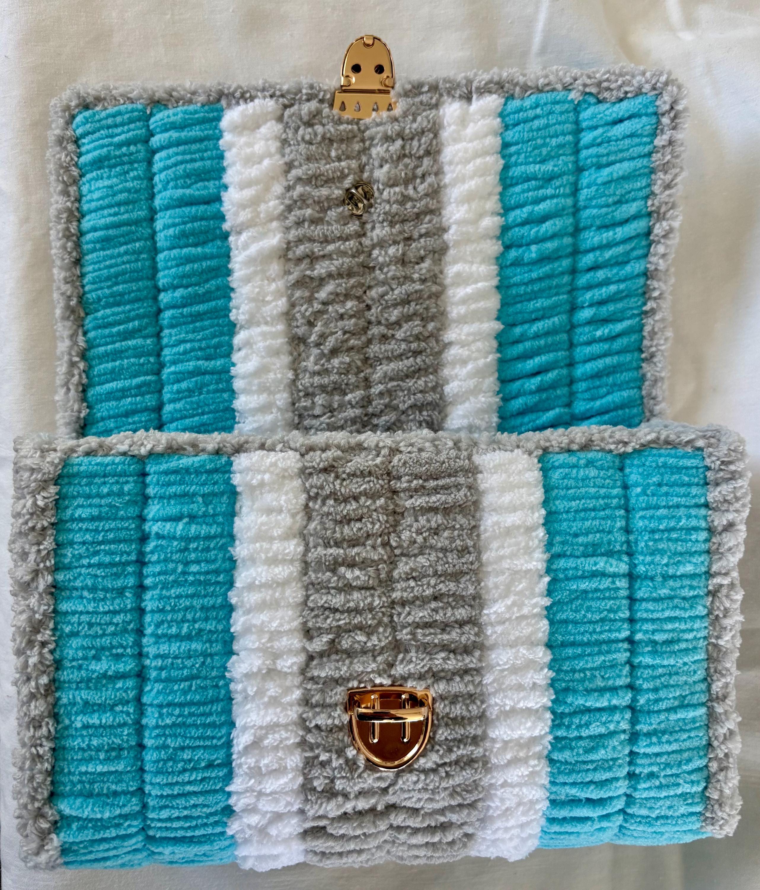 Detroit Lions Inspired Crossbody Purse – Handmade Chenille Game Day Bag – NFL Fan Gift
